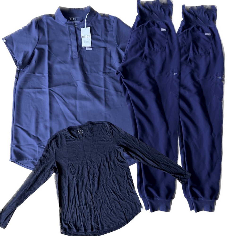 Figs maternity scrub set w/long sleeve